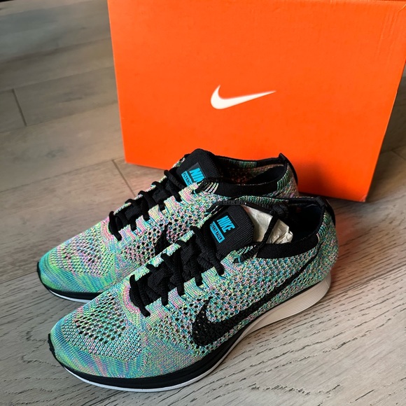 flyknit racers multicolor